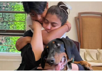 Kajol shares a hug with son Yug as they celebrate their pet dog’s 2nd birthday:કાજોલે પુત્રના હગ સાથે તેમના ડોગની બર્થ ડે સેલિબ્રેટ કરી