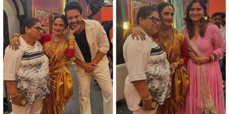 Rekha’s entry on The Kapil Sharma Show:ધ ગ્રેટ ઈન્ડિયન કપિલ શો: આરતી સિંહે શૂટમાંથી અભિનેત્રી રેખા સાથે ફોટા શેર કર્યા પછી ફોટો ડિલીટ કર્યા