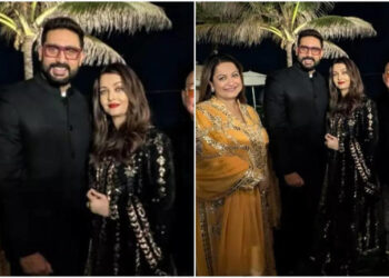 Abhishek Bachchan and Aishwarya Rai were spotted together: મુંબઈ લગ્નમાં અભિષેક બચ્ચન અને ઐશ્વર્યા રાય એકસાથે જોવા મળ્યાં