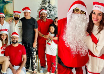 Kriti Sanon Spends Xmas With Rumoured BF Kabir Bahia:કૃતિ સેનન રૂમર્ડ BF કબીર બહિયા સાથે ક્રિસમસ વિતાવે છે, એમએસ ધોનીએ સાન્ટાનો પોશાક પહેર્યો અને તેની સાથે પોઝ આપ્યો