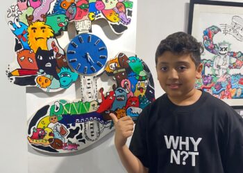 An 11-year-old boy’s doodle art show at Samara Art Gallery 11 વર્ષનો આ સ્કુલ બોય ડૂડલ આર્ટ થકી  વિચિત્ર થીમ્સ, જટિલ લાઈનવર્ક અને લાગણીઓનું કેલિડોસ્કેપ કરે છે