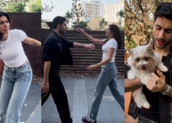 Ibrahim Ali Khan pushes Nadaaniyan co-star Khushi Kapoor aside, picks her furry Pet instead: ઇબ્રાહિમ અલી ખાને નાદાનિયાની સહ-અભિનેત્રી ખુશી કપૂરને બાજુ પર ધકેલી દીધી, તેના બદલે તેના રુંવાટીદાર પેટને પસંદ કર્યું