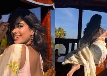 Janhvi Kapoor shares BTS pics of upcoming film Param Sundari, enjoys a boat ride in Kerala: જાન્હવી કપૂરે આગામી ફિલ્મ પરમ સુંદરીની BTS તસવીરો શેર કરી, કેરળમાં એક સુંદર બોટ રાઇડનો આનંદ માણ્યો