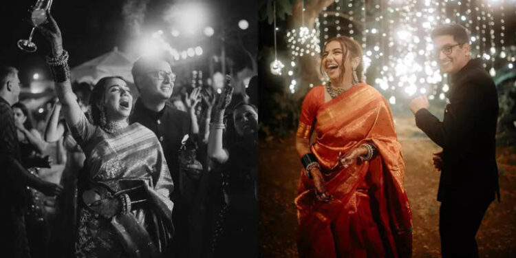Prajakta Koli’s wedding glitterati: પ્રાજક્તા કોલી તેની સ્ટાઇલીશ અદાથી સંગીત સંધ્યા અને લગ્નમાં છવાયેલી રહી!