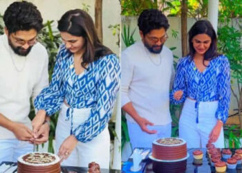 Allu Arjun and Sneha Reddy celebrate 14 years of togetherness, cut a cake together: અલ્લુ અર્જુન અને સ્નેહા રેડ્ડીએ કેક કટ કરીને 14 વર્ષનાં સાથની ઉજવણી કરી