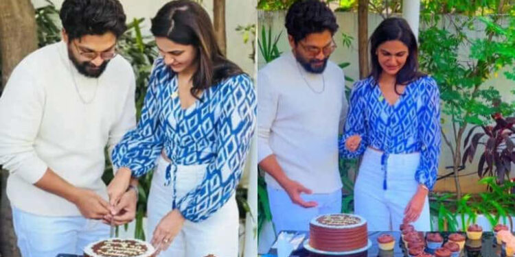 Allu Arjun and Sneha Reddy celebrate 14 years of togetherness, cut a cake together: અલ્લુ અર્જુન અને સ્નેહા રેડ્ડીએ કેક કટ કરીને 14 વર્ષનાં સાથની ઉજવણી કરી