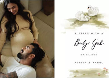 Athiya Shetty and KL Rahul welcome baby girl; Kiara Advani, Riddhima Kapoor Sahni and other celebs congratulate the couple: આથિયા શેટ્ટી અને કેએલ રાહુલ બાળકીનું સ્વાગત કરે છે; કિયારા, રિદ્ધિમા  અને અન્ય હસ્તીઓએ કપલને અભિનંદન પાઠવ્યા