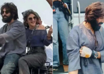 Leaked! Kartik Aaryan Rocks Biker Look With Sreeleela, Sports Injured Hand On Anurag Basu’s Film Set: લીક! કાર્તિક આર્યન શ્રીલીલા સાથે બાઈકર તરીકે રોક લુકમાં, અનુરાગ બાસુની ફિલ્મ સેટ પર ઘાયલ હાથે સ્પોર્ટસ રમે છે