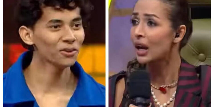 Malaika winked at the 16-year-old contestant and said, “Shall I call your mother?”મલાઈકા અરોરાને 16 વર્ષના સ્પર્ધકે પ્રેઝન્ટેશન વખતે આંખ મારી અને કિસ કરતાં ઠપકો આપે છે; કહે છે ‘શું હું તમારી માતાને બોલાવું?’