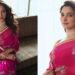 Tamannaah Bhatia stuns in breath-taking Gulabi saree: તમન્ના ભાટિયાનો ગુલાબી સાડીમાં દેખાવ દર્શકોને દંગ કરે છે