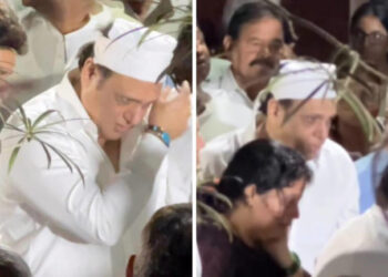 Govinda gets emotional: ગોવિંદા મુંબઈમાં તેના પૂર્વ સચિવ શશી પ્રભુના અંતિમ સંસ્કાર દરમિયાન ભાવુક થઈ ગયા.