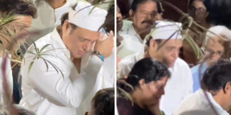 Govinda gets emotional: ગોવિંદા મુંબઈમાં તેના પૂર્વ સચિવ શશી પ્રભુના અંતિમ સંસ્કાર દરમિયાન ભાવુક થઈ ગયા.
