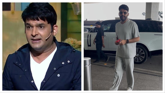 Kapil Sharma looks leaner than ever as he flaunts weight loss transformation; fans say ‘he’s inspired by Karan Johar’: કપિલ શર્મા વજન ઘટાડવાના પરિવર્તનનો આનંદ માણી રહ્યો છે અને પહેલા કરતાં વધુ પાતળો દેખાય છે; ચાહકો કહે છે કે ‘તે કરણ જોહરથી પ્રેરિત છે’