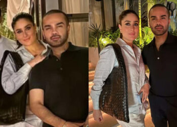 Kareena Kapoor poses with Pakistani designer Faraz Manan In Dubai: દુબઈમાં પાકિસ્તાની ડિઝાઇનર ફરાઝ મનન સાથે કરીના કપૂરે પોઝ આપ્યો, તસવીરો વાયરલ થઈ