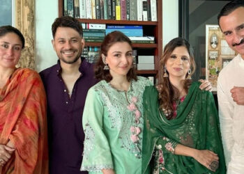 Kareena Kapoor ditches makeup and wears simple suit for Eid celebrations with Saif Ali Khan, Soha, Saba, Kunal Kemmu: કરીના કપૂરે સૈફ અલી ખાન, સોહા, સબા, કુણાલ ખેમુ સાથે ઈદની ઉજવણી માટે મેકઅપ છોડીને સાદો સૂટ પહેર્યો