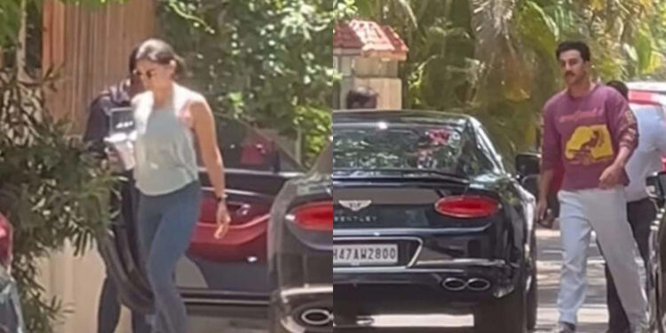 Alia Bhatt, Ranbir Kapoor Spotted In Comfy Casuals As They Get Papped In The City | Watch: શહેરમાં પેપિંગ કરતી વખતે આલિયા ભટ્ટ અને રણબીર કપૂર આરામદાયક કેઝ્યુઅલ પોશાકમાં જોવા મળ્યા
