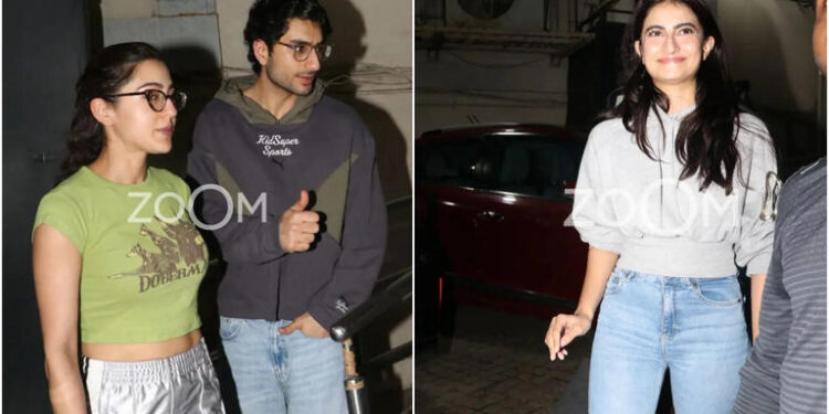 Ibrahim Ali Khan Watches Movie With Sister Sara Ali Khan, Rumoured Girlfriend Palak Tiwari: ઈબ્રાહિમ અલી ખાને બહેન સારા અલી ખાન અને રૂમર્ડ ગર્લફ્રેન્ડ પલક તિવારી સાથે ફિલ્મની મઝા માણી