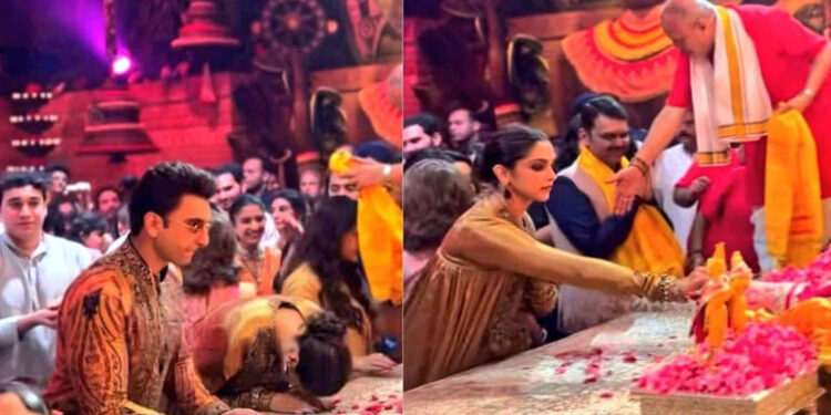 Deepika Padukone and Ranveer Singh celebrate Ganesh Chaturthi in coordinated traditional outfits: દીપિકા પાદુકોણ અને રણવીર સિંહે પરંપરાગત પોશાક પહેરીને ગણેશ ચતુર્થીની ઉજવણી કરી
