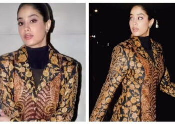 Janhvi Kapoor dazzles at TIFF in an embroidered suit with capri pants: જાહ્નવી કપૂર ભરતકામવાળા સૂટ અને કેપ્રી પેન્ટમાં TIFFમાં ચમકી