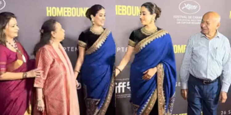 Janhvi Kapoor poses with boyfriend Shikhar Pahariya’s family at Homebound Premiere: હોમબાઉન્ડ પ્રીમિયરમાં જાહ્નવી કપૂર બોયફ્રેન્ડ શિખર પહારિયાના પરિવાર સાથે પોઝ આપે છે