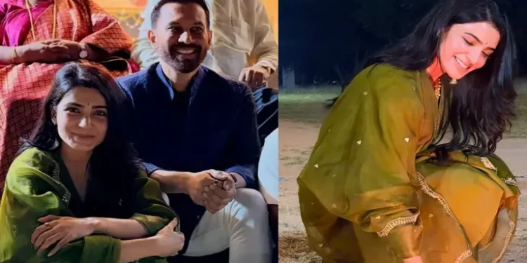 Samantha Ruth Prabhu and alleged BF Raj Nidimoru celebrate Diwali together in full festive mode: સામંથા રૂથ પ્રભુ અને બોયફ્રેન્ડ રાજ નિદિમોરુનું ઉત્સવપૂર્ણ માહોલમાં દિવાળી સેલિબ્રેશન