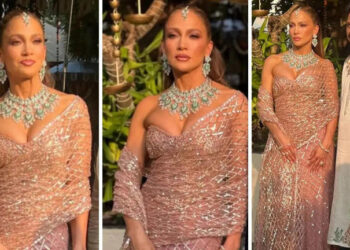 Jennifer Lopez Wore a Pink Manish Malhotra Saree for Netra Mantena and Vamsi Gadiraju’s Udaipur Wedding: જેનિફર લોપેઝે નેત્રા મન્ટેના અને વંશી ગદિરાજુના ઉદયપુર વેડિંગ માટે મનીષ મલ્હોત્રાની પિંક સાડી પહેરી હતી