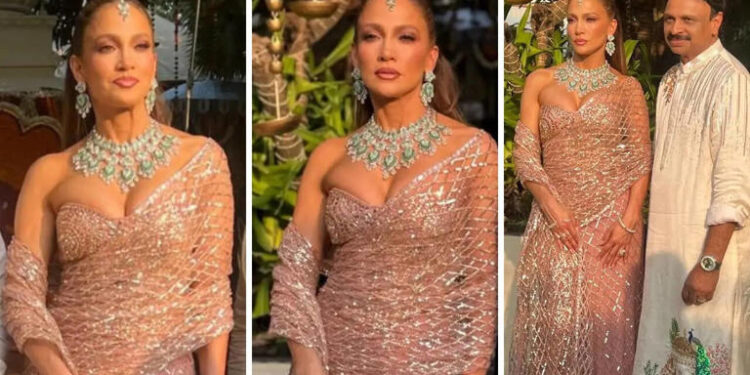 Jennifer Lopez Wore a Pink Manish Malhotra Saree for Netra Mantena and Vamsi Gadiraju’s Udaipur Wedding: જેનિફર લોપેઝે નેત્રા મન્ટેના અને વંશી ગદિરાજુના ઉદયપુર વેડિંગ માટે મનીષ મલ્હોત્રાની પિંક સાડી પહેરી હતી