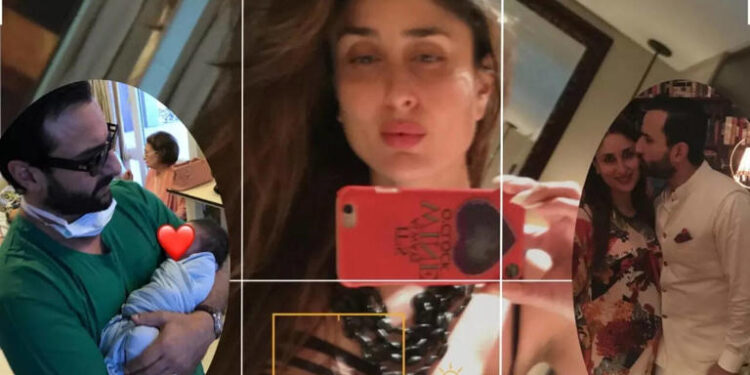 Kareena Kapoor Khan drops unseen pregnancy pics as she joins 2016 trend, Saif Ali Khan holds newborn Taimur,: 2016ના ટ્રેન્ડમાં જોડાઈને કરીના કપૂર ખાનની અદ્રશ્ય પ્રેગનન્સી ફોટો, સૈફ અલી ખાને નવજાત તૈમુરને હાથમાં લીધો હતો