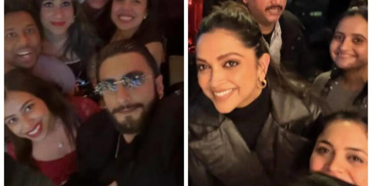 Ranveer Singh and Deepika Padukone ring in New Year 2026 with fans; pose for selfies in NYC: રણવીર સિંહ અને દીપિકા પાદુકોણે ચાહકો સાથે નવા વર્ષ 2026 ની ઉજવણી કરી; NYC માં સેલ્ફી માટે પોઝ આપ્યો