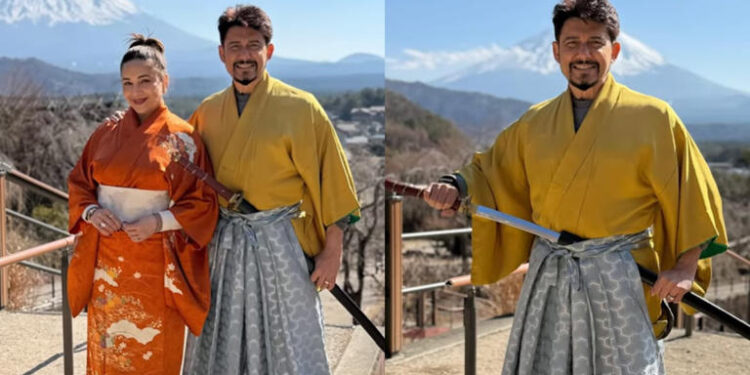 Madhuri Dixit’s Japan vacation: Poses like a Japanese doll with husband :માધુરી દીક્ષિતનું જાપાન વેકેશન: પતિ સાથે જાપાની ડોલ જેવો પોઝ