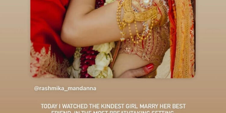 Vijay Deverakonda sat there waiting as Rashmika Mandanna walked toward him: Kalyani Priyadarshan on Virosh wedding: રશ્મિકા મંદન્ના તેની તરફ ચાલતા જતા વિજય દેવેરાકોંડા ત્યાં રાહ જોઈને બેઠા હતા: વિરોશ લગ્ન પર કલ્યાણી પ્રિયદર્શન