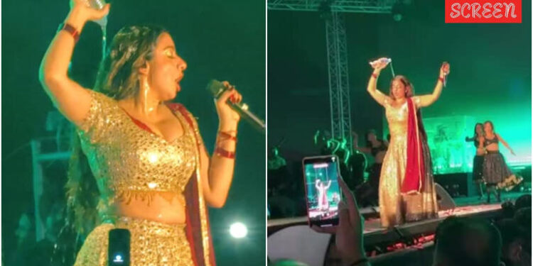Jasmine Sandlas faces backlash for lip-syncing, pouring water on herself during Ahmedabad concert: ‘Fake’:અમદાવાદ કોન્સર્ટ દરમિયાન લિપ-સિંકિંગ અને પોતાના પર પાણી રેડવા બદલ જાસ્મીન સેન્ડલાસની ટીકા: ‘ફેક’