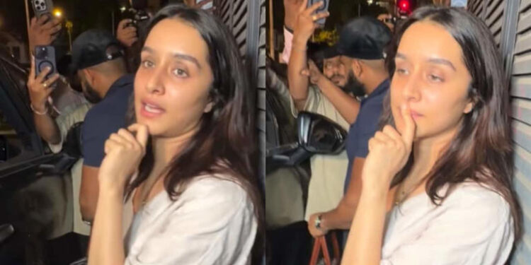 Shraddha Kapoor visibly annoyed as paparazzi swarm her during Mumbai outing, heard saying ‘aap logon ko thoda peeche jana padega:શ્રદ્ધા કપૂર મુંબઈમાં પાપારાઝીથી પરેશાન થઈ, કહ્યું- ‘આપ લોગોં કો થોડા પીછે જાના પડેગા…’