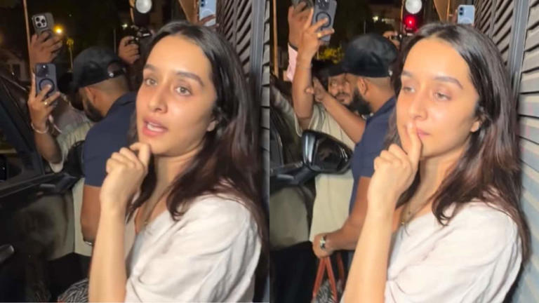 Shraddha Kapoor visibly annoyed as paparazzi swarm her during Mumbai outing, heard saying ‘aap logon ko thoda peeche jana padega:શ્રદ્ધા કપૂર મુંબઈમાં પાપારાઝીથી પરેશાન થઈ, કહ્યું- ‘આપ લોગોં કો થોડા પીછે જાના પડેગા…’