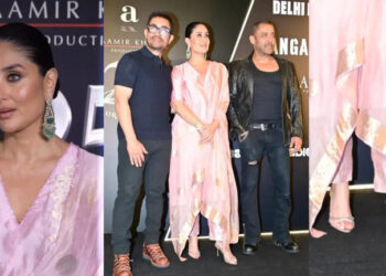 Kareena Kapoor Khan stuns in a Rs 40,000 Banarasi suit and heels worth Rs 1 lakh at Aamir Khan Productions’ 25-year celebrations: આમિર ખાન પ્રોડક્શન્સની 25 વર્ષની ઉજવણીમાં કરીના કપૂર ખાને 40 હજારનો બનારસી સૂટ અને  1 લાખની કિંમતના હીલ્સ પહેરીને આકર્ષણ જમાવ્યું
