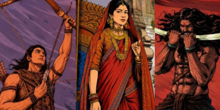 Ramayana comic first look: Ranbir Kapoor, Sai Pallavi, and Yash’s character art breaks the internet: રામાયણ કોમિક ફર્સ્ટ લૂક: રણબીર કપૂર, સાંઈ પલ્લવી અને યશની કેરેક્ટર આર્ટે ઈન્ટરનેટ પર ધૂમ મચાવી