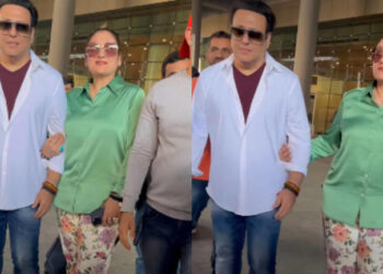 Govinda walks hand-in-hand with wife Sunita Ahuja at airport amid divorce rumours, days after Ganpati visit with Komal Rani Swarnkar:કોમલ રાણી સ્વર્ણકર સાથે ગણપતિ દર્શન કર્યાના થોડા દિવસો બાદ છૂટાછેડાની અફવાઓ વચ્ચે પત્ની સુનીતા આહુજા સાથે એરપોર્ટ પર હાથમાં હાથ નાખીને ચાલ્યા ગોવિંદા